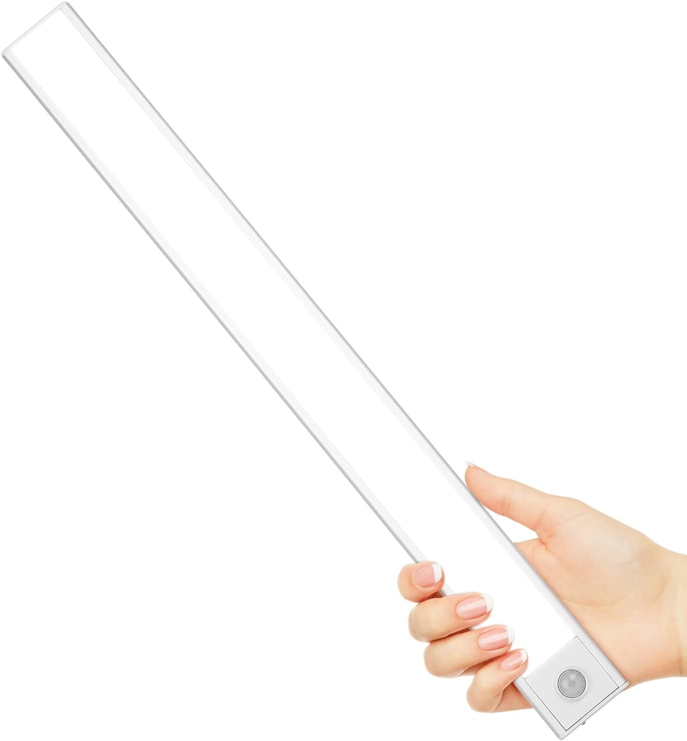 Under Cabinet Lighting, 73 LEDs Wireless USB Rechargeable Closet Light with Motion Sensor and Magnetic Adhesive Strip for Kitchen, Wardrobe, Garage, Stairs, Bedroom